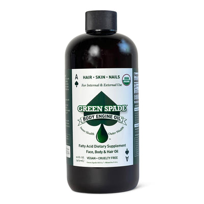 Body Engine Oil by Green Spade, Certified Organic Face, Body and Hair Oil & Fatty Acid Supplement